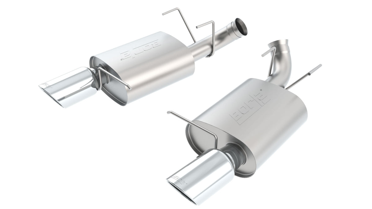 Borla Axle-Back Exhaust, Single Split Rear Exit, 4.5" Tips – 2011-2012 Shelby GT500 5.4L Supercharged