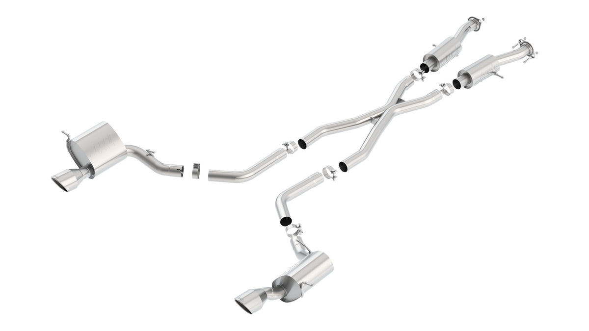Borla Cat-Back Exhaust, Single Split Rear Exit, 5" Tips – 2015-2021 Jeep Grand Cherokee SRT WK2 6.4L