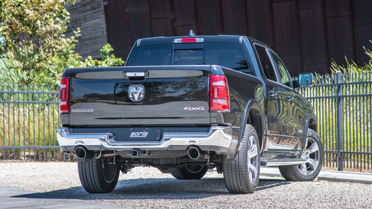 Borla Cat-Back Exhaust, Single Split Rear Exit, 5" Tips – 2019-2026 Ram 1500 5.7L (140753BC)