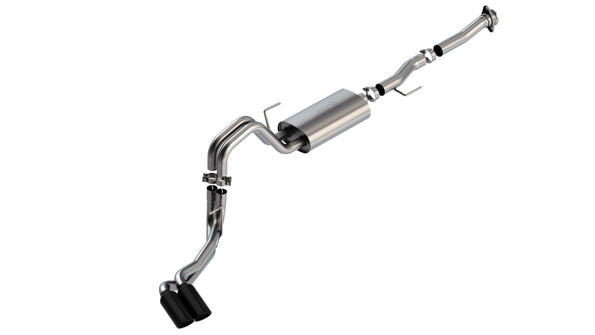 Borla Cat-Back Exhaust, Truck Side Exit, 4" Tips – 2021-2026 F-150 5.0L (140877)