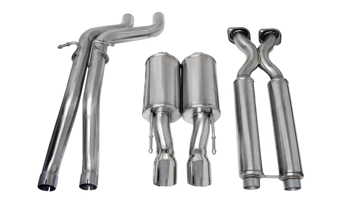 Corsa 2.5" Cat-Back Exhaust, 4.0" Single Tips – 2006-2010 Jeep Grand Cherokee 6.1L