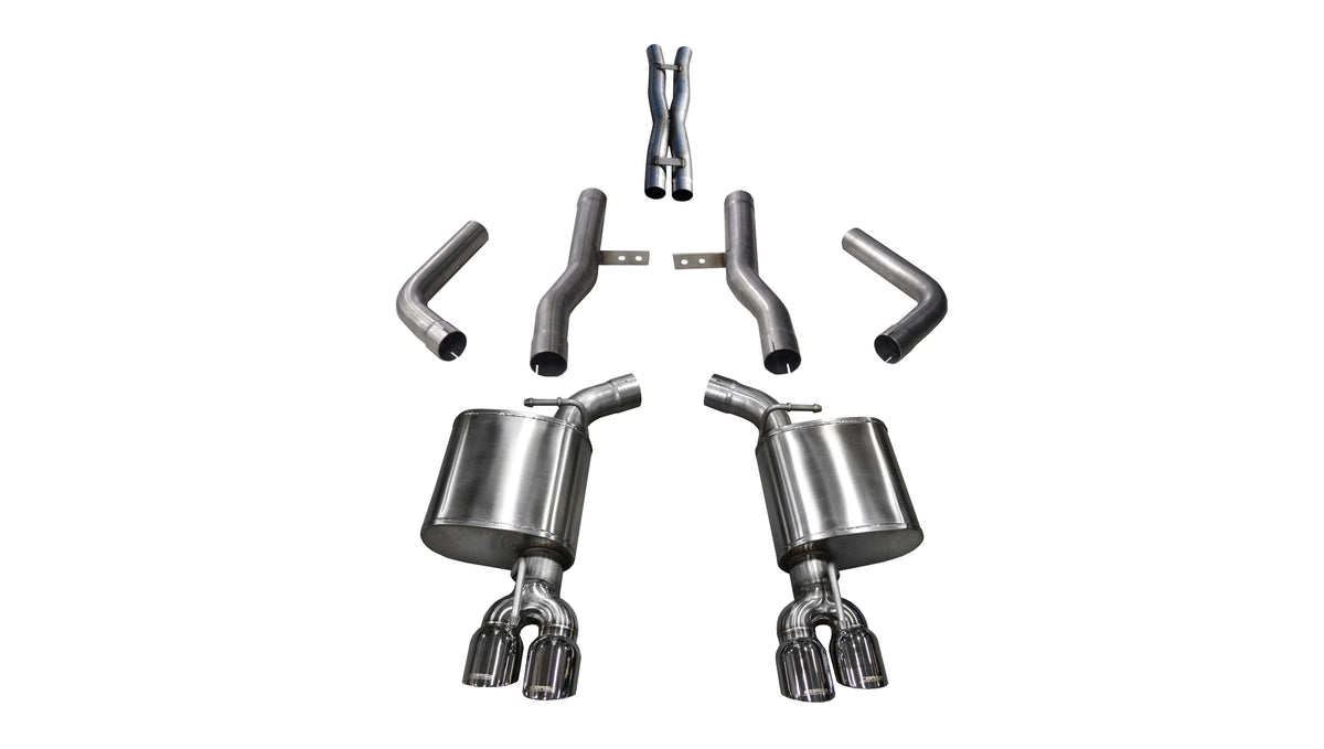 Corsa 2.75" Cat-Back Exhaust, Twin 3.5" Tips – 2017-2022 Dodge Challenger R/T 5.7L