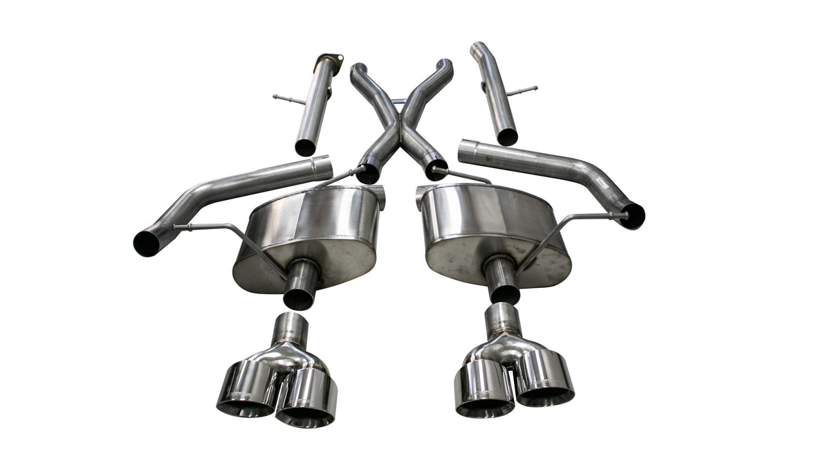 Corsa 2.75" Cat-Back Exhaust, 4.5" Twin Tips – 2018-2021 Jeep Grand Cherokee Trackhawk 6.2L