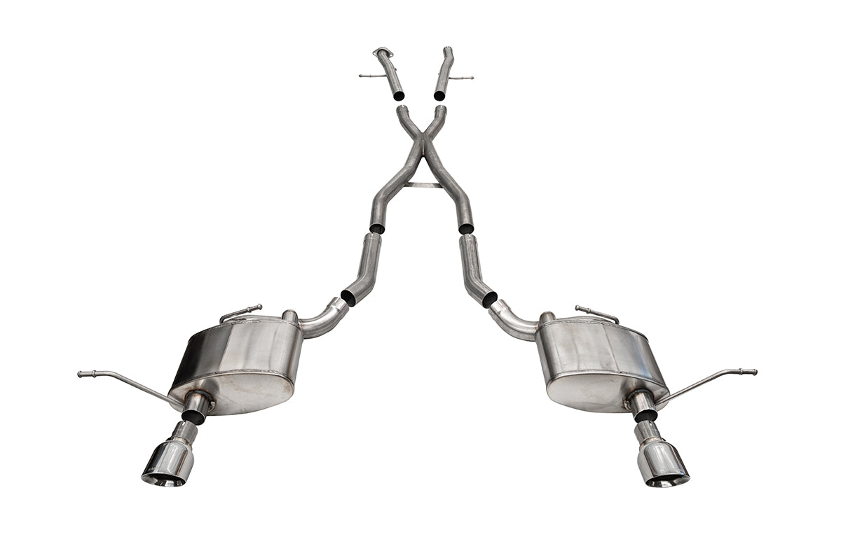 Corsa 2.5" Cat-Back Exhaust, 4.5" Single Tips – 2011-2021 Jeep Grand Cherokee 5.7L