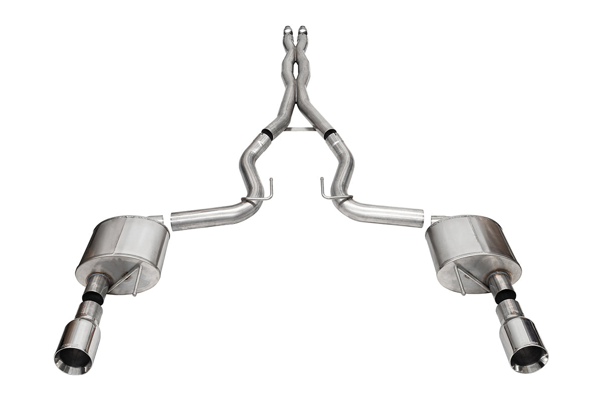 Corsa 3.0" Cat-Back 4.5" Straight Tips Exhaust – 2024 Mustang GT Coupe