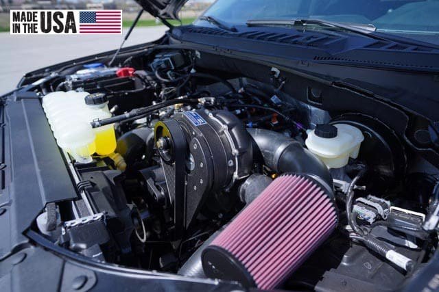 ProCharger supercharger system installed in a 2018-20 Ford F-150 (5.0 4V)