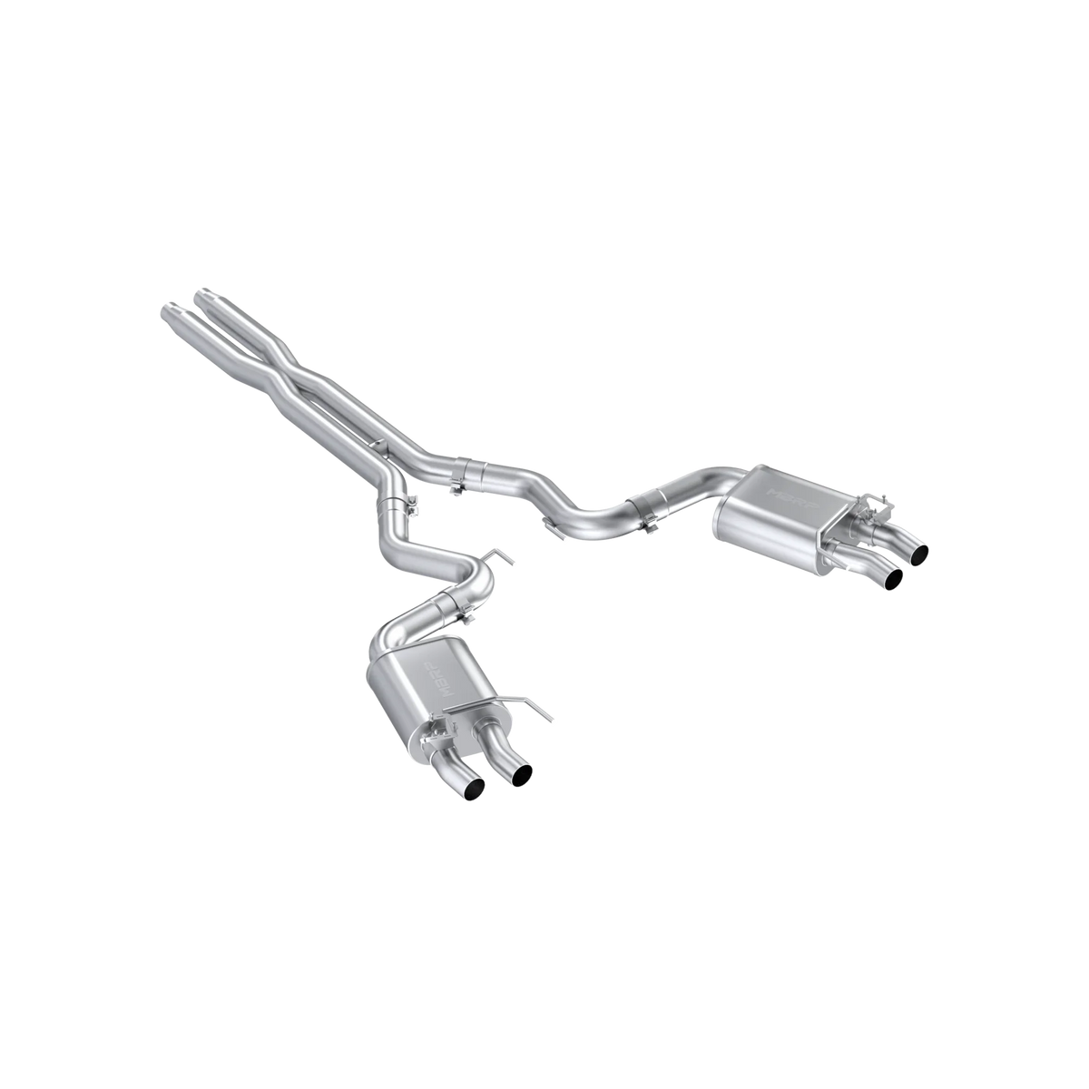 MBRP 3-Inch Cat-Back Exhaust, Quad Rear Exit – 2016-2020 Shelby GT350/GT350R 5.2L
