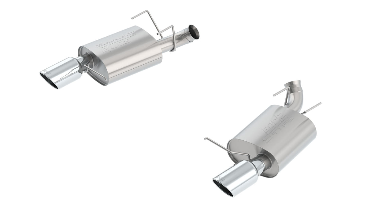 Borla Axle-Back Exhaust, Single Split Rear Exit, 4.5" Tips – 2013-2014 Mustang GT/ 2013 Boss 302 5.0L - image 2