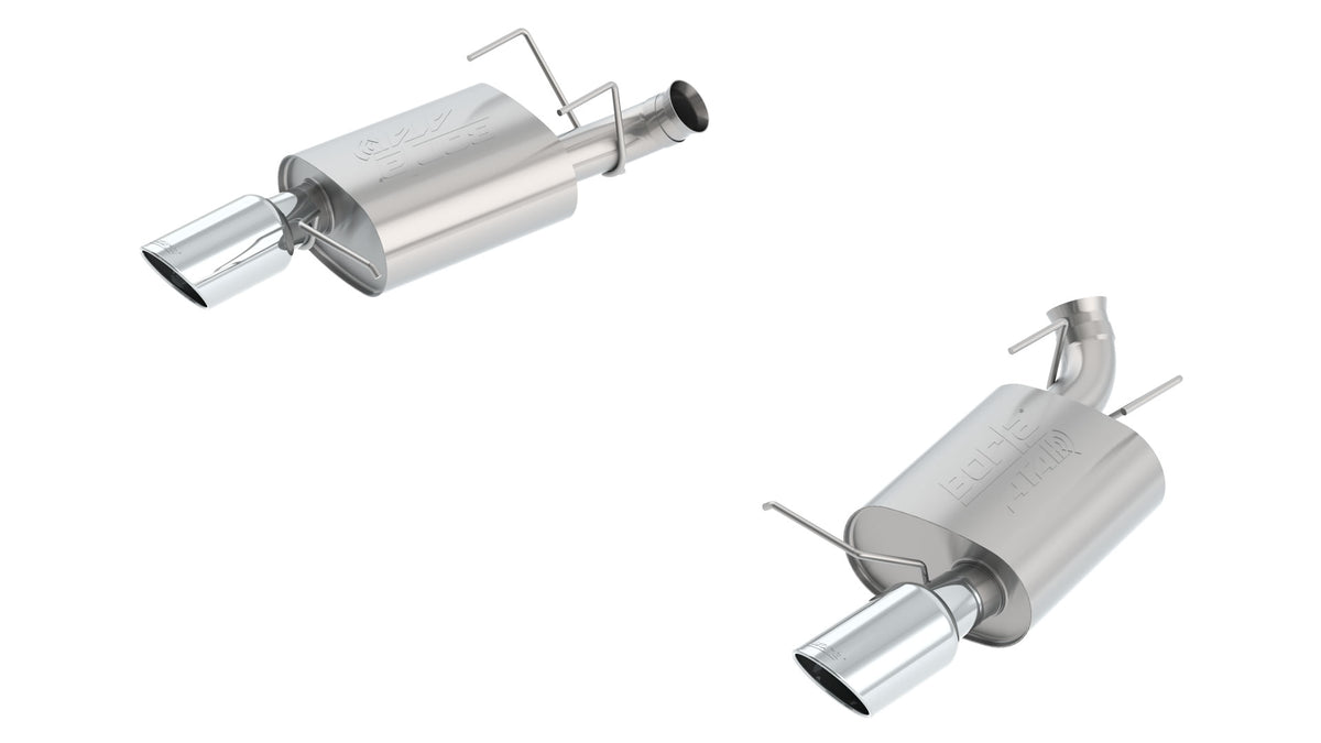 Borla Axle-Back Exhaust, Single Split Rear Exit, 4.5" Tips – 2013-2014 Mustang GT/ 2013 Boss 302 5.0L