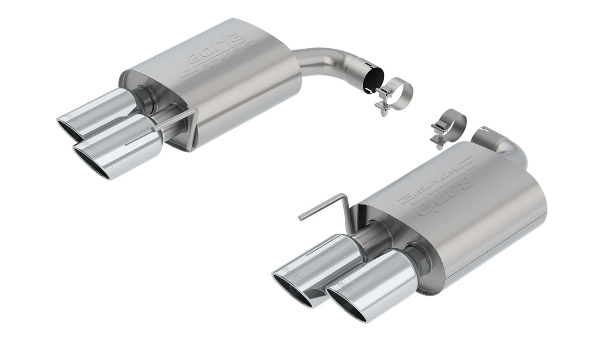 Borla Axle-Back Exhaust, Dual Split Rear Exit, 4" Tips – 2018-2023 Mustang GT 5.0L