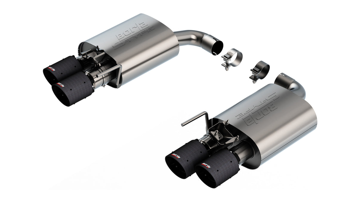 Borla Axle-Back Exhaust, Dual Split Rear Exit, 4" Tips – 2024-2026 Mustang GT 5.0L