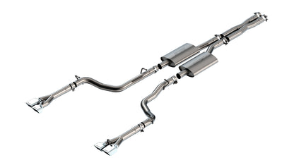 Borla Cat-Back Exhaust, Dual Split Rear Exit, 4" x 2.5" Tips – 2008-2010 Dodge Challenger SRT-8 6.1L - image 1