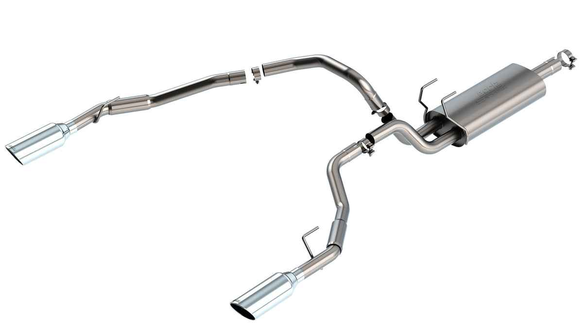 Borla Cat-Back Exhaust, Single Split Rear Exit, 5" Tips – 2009 Dodge Ram 1500, 2010-2018 Ram 1500, 2019-2024 Ram Classic 1500 5.7L