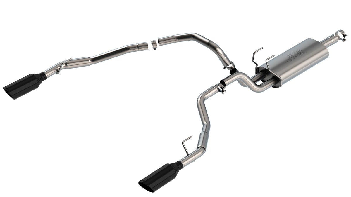Borla Cat-Back Exhaust, Single Split Rear Exit, 5" Tips – 2009 Dodge Ram 1500, 2010-2018 Ram 1500, 2019-2024 Ram Classic 1500 5.7L