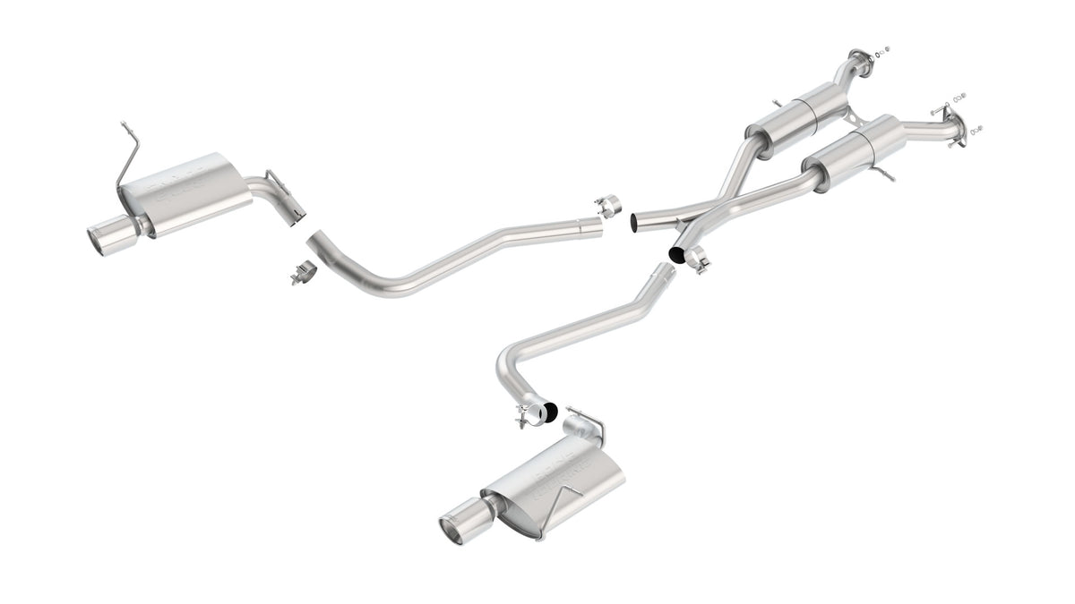 Borla Cat-Back Exhaust, Single Split Rear Exit, 4" Tips – 2011-2021 Jeep Grand Cherokee Limited, Overland, Trailhawk 5.7L