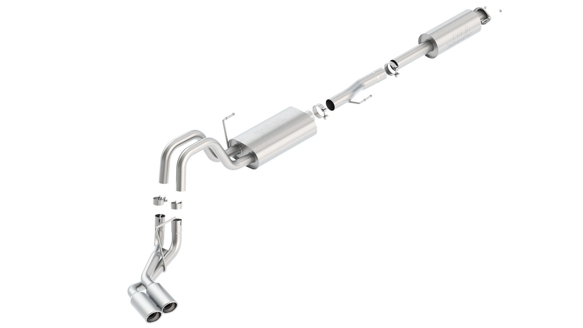 Borla Cat-Back Exhaust, Truck Side Exit, 4" Tips – 2011-2014 F-150 5.0L