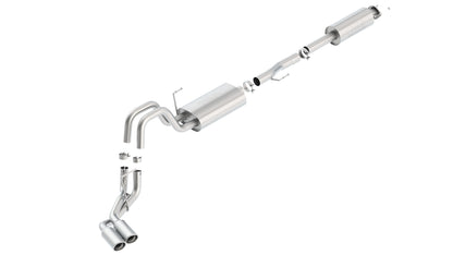 Borla Cat-Back Exhaust, Truck Side Exit, 4" Tips – 2011-2014 F-150 5.0L - image 1