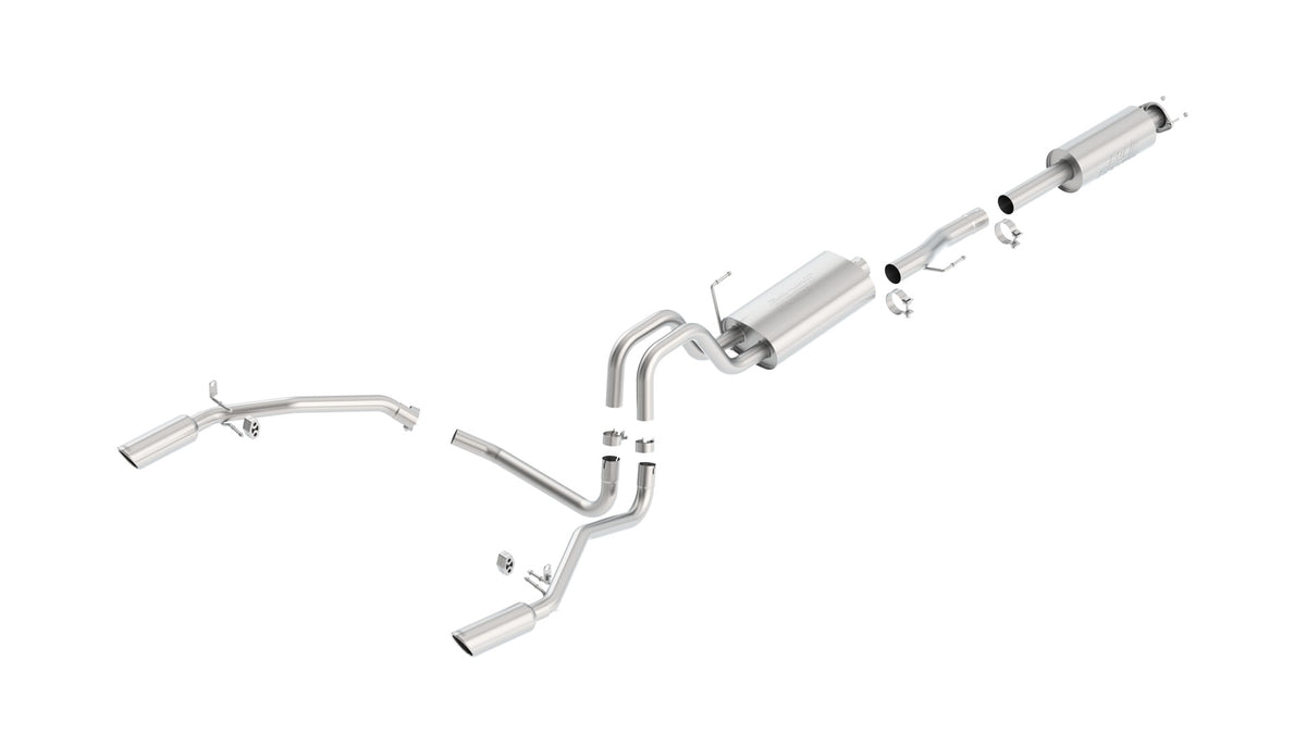 Borla Cat-Back Exhaust, Truck Single Split Rear Exit, 4" Tips – 2011-2014 F-150 5.0L - image 2