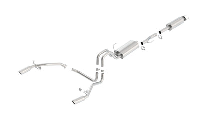 Borla Cat-Back Exhaust, Truck Single Split Rear Exit, 4" Tips – 2011-2014 F-150 5.0L - image 2