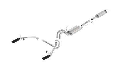 Borla Cat-Back Exhaust, Truck Single Split Rear Exit, 4" Tips – 2011-2014 F-150 5.0L - image 3