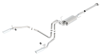 Borla Cat-Back Exhaust, Truck Single Split Rear Exit, 4" Tips – 2011-2014 F-150 5.0L - image 1