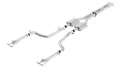Borla Cat-Back Exhaust, Dual Split Rear Exit, 4" x 2.5" Tips – 2011-2014 Dodge Challenger "392" SRT-8 6.4L - image 1