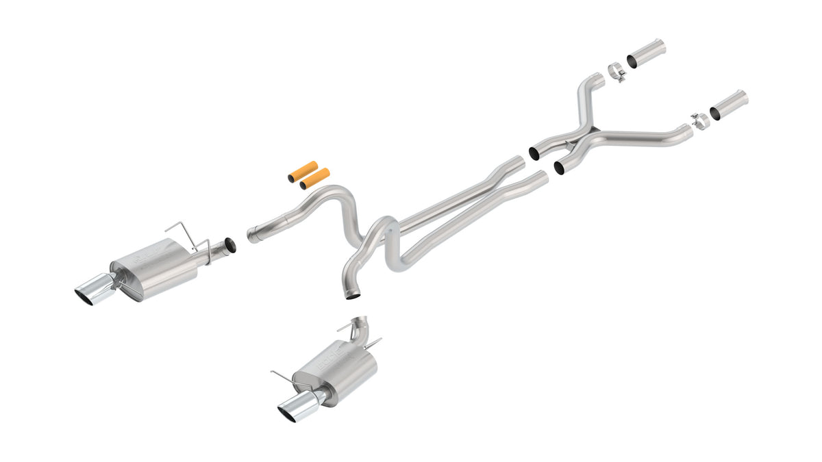 Borla Cat-Back Exhaust, Single Split Rear Exit, 4.5" Tips – 2013-2014 Mustang GT/ 2013 Boss 302 5.0L