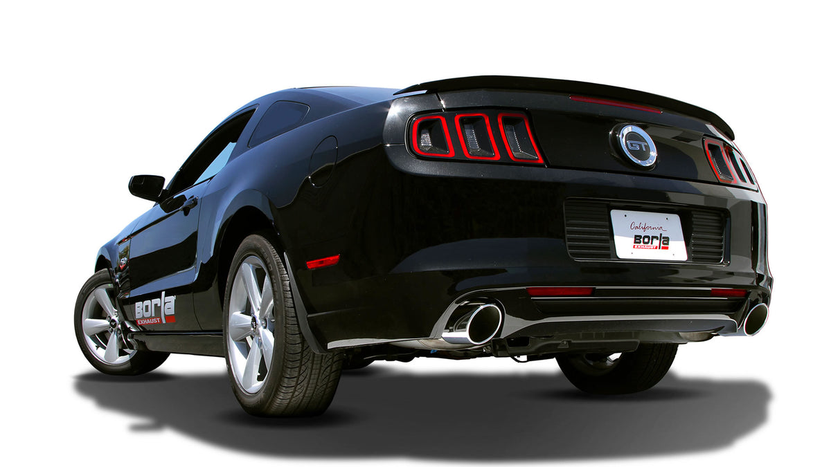 Borla Cat-Back Exhaust, Single Split Rear Exit, 4.5" Tips – 2013-2014 Mustang GT/ 2013 Boss 302 5.0L