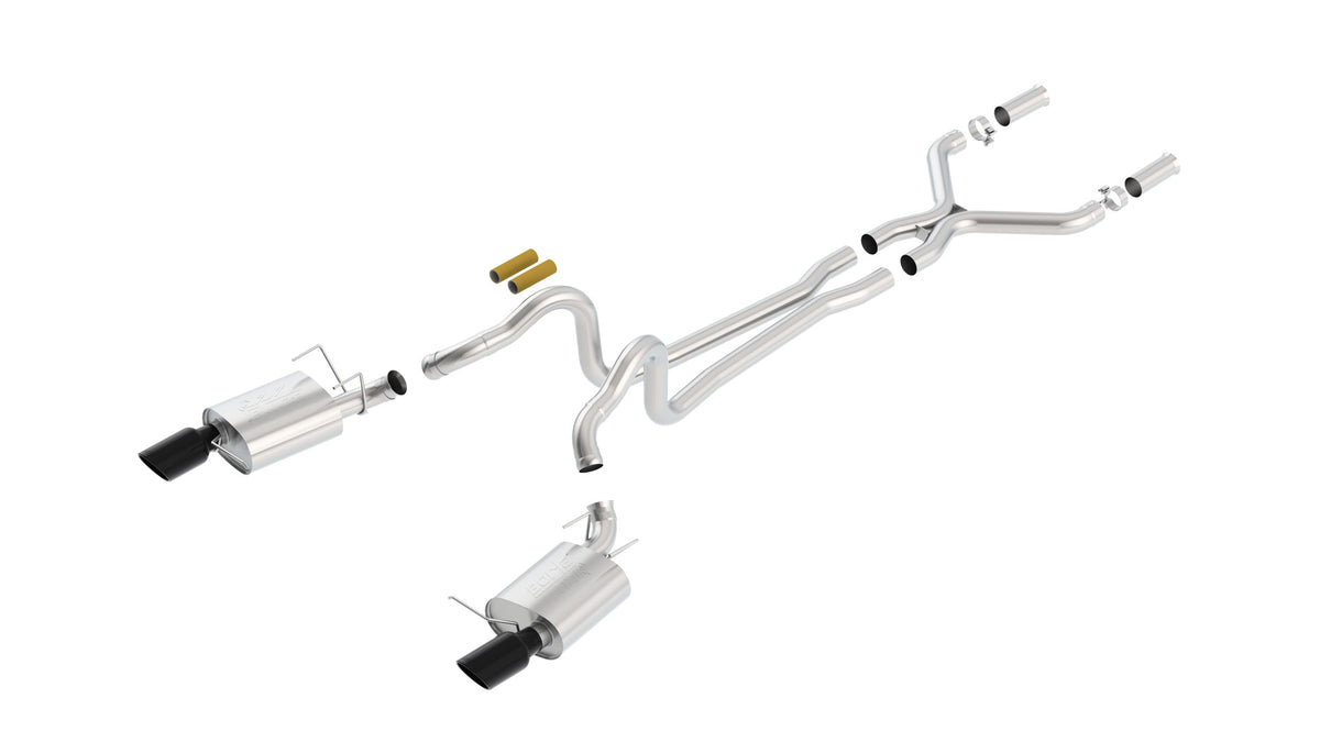 Borla Cat-Back Exhaust, Single Split Rear Exit, 4.5" Tips – 2013-2014 Mustang GT/ 2013 Boss 302 5.0L - image 2