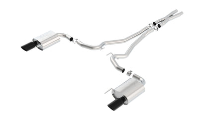 Borla Cat-Back Exhaust, Single Split Rear Exit, 4" Tips – 2015-2017 Mustang GT/ GT Convertible 5.0L - image 2