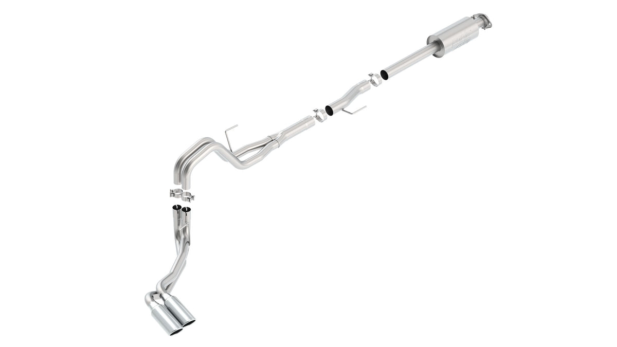 Borla Cat-Back Exhaust, Truck Side Exit, 4" Tips – 2015-2020 F-150 5.0L