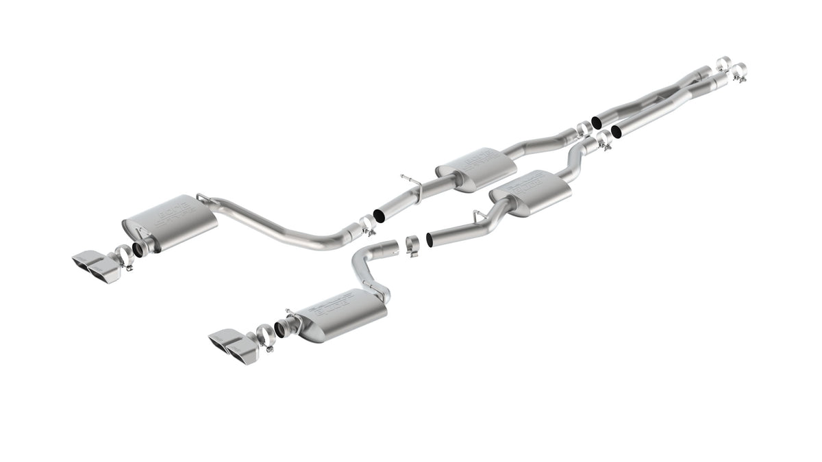 Borla Cat-Back Exhaust, 4" x 2.5" Tips – 2015-2023 Dodge Challenger R/T 5.7L