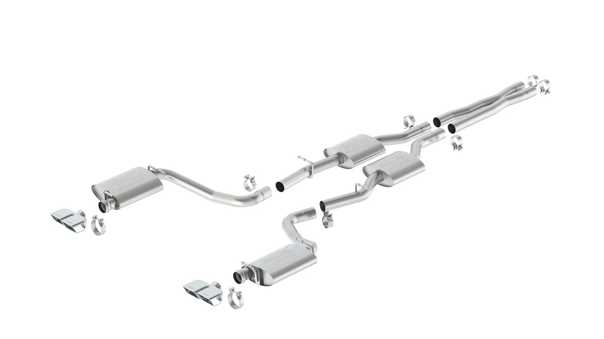 Borla Cat-Back Exhaust, 4" x 2.5" Tips – 2015-2023 Dodge Challenger R/T 5.7L