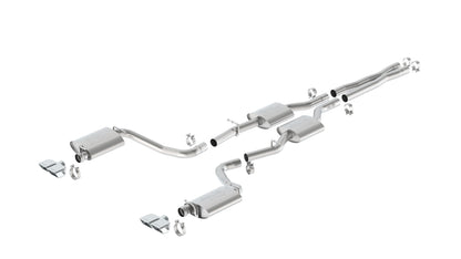 Borla Cat-Back Exhaust, 4" x 2.5" Tips – 2015-2023 Dodge Challenger R/T 5.7L - image 1