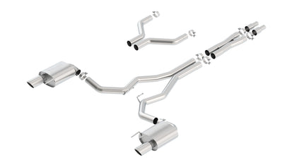 Borla Cat-Back Exhaust, Single Split Rear Exit, 4" Tips – 2015-2017 Mustang GT 5.0L - image 3