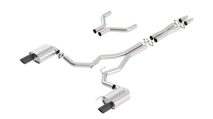 Borla Cat-Back Exhaust, Single Split Rear Exit, 4" Tips – 2015-2017 Mustang GT 5.0L - image 4