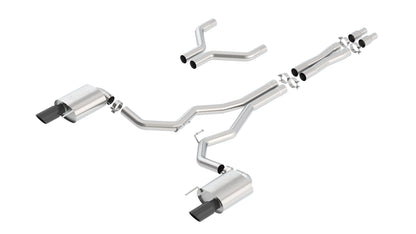 Borla Cat-Back Exhaust, Single Split Rear Exit, 4" Tips – 2015-2017 Mustang GT 5.0L - image 2