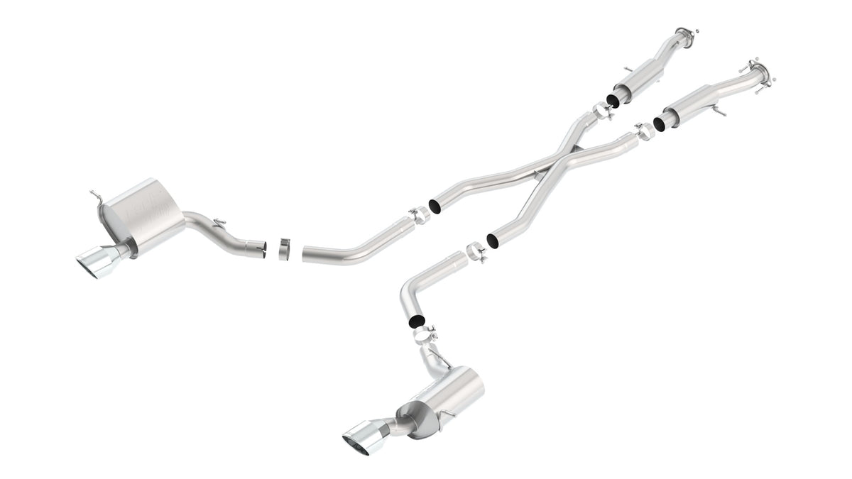 Borla Cat-Back Exhaust, Single Split Rear Exit, 5" Tips – 2015-2021 Jeep Grand Cherokee SRT WK2 6.4L