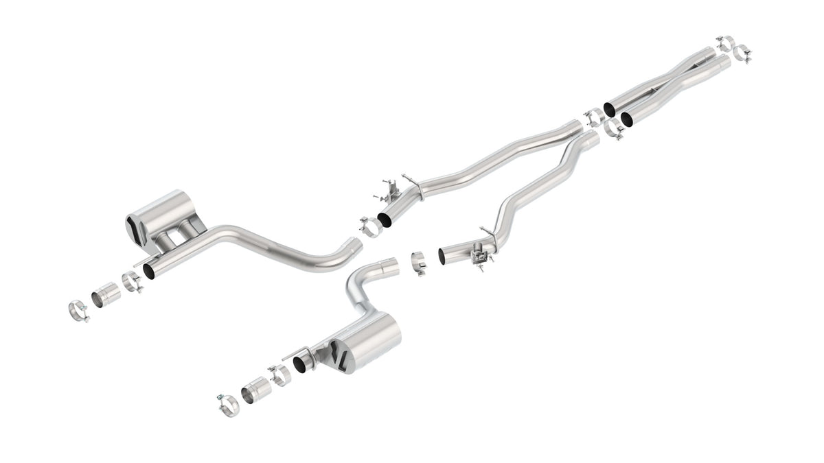 Borla Cat-Back Exhaust, Single Split Rear Exit – 2015-2023 Dodge Challenger SRT Hellcat 6.2L (140648)