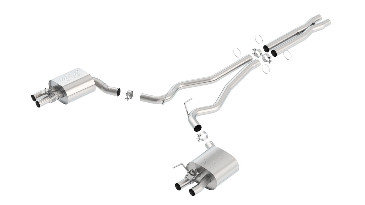 Borla Cat-Back Exhaust, Dual Split Rear Exit – 2015-2020 Shelby GT350 5.2L