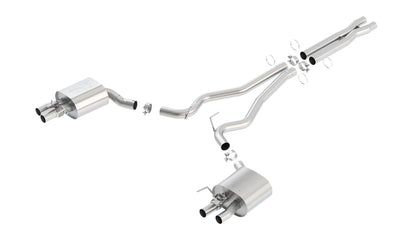 Borla Cat-Back Exhaust, Dual Split Rear Exit – 2015-2020 Shelby GT350 5.2L - image 1