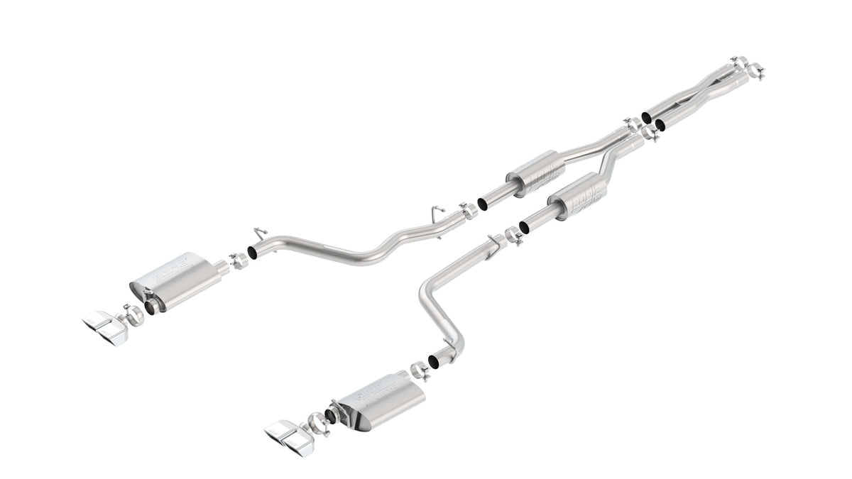 Borla Cat-Back Exhaust, Dual Split Rear Exit, 4" X 2.5" Tips – 2009-2014 Dodge Challenger R/T 5.7L