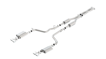 Borla Cat-Back Exhaust, Dual Split Rear Exit, 4" X 2.5" Tips – 2009-2014 Dodge Challenger R/T 5.7L - image 1