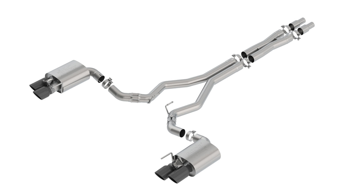 Borla Cat-Back Exhaust, Dual Split Rear Exit, 4" Tips – 2018-2023 Mustang GT (Incl. Bullitt Models) 5.0L - image 2