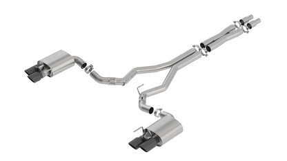 Borla Cat-Back Exhaust, Dual Split Rear Exit, 4" Tips – 2018-2023 Mustang GT (Incl. Bullitt Models) 5.0L - image 2
