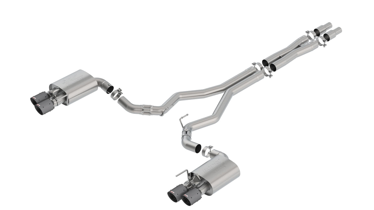 Borla Cat-Back Exhaust, Dual Split Rear Exit, 4" Tips – 2018-2023 Mustang GT (Incl. Bullitt Models) 5.0L