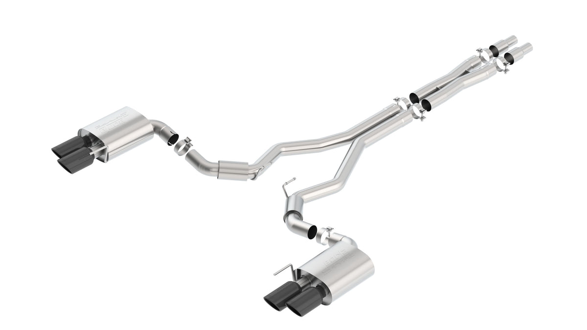 Borla Cat-Back Exhaust, Dual Split Rear Exit, 4" Tips – 2018-2023 Mustang GT 5.0L (140746)