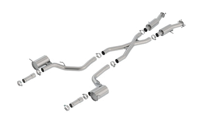 Borla Cat-Back Exhaust, Dual Split Rear Exit – 2018-2021 Jeep Grand Cherokee Trackhawk WK2 6.2L - image 2