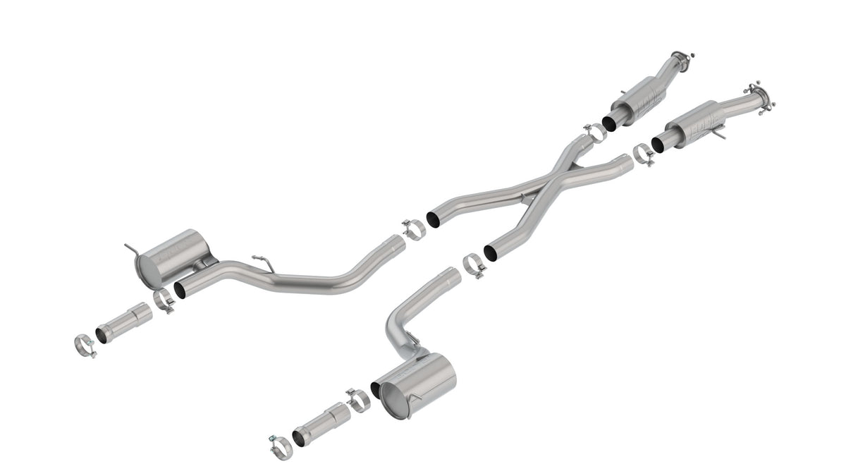 Borla Cat-Back Exhaust, Dual Split Rear Exit – 2018-2021 Jeep Grand Cherokee Trackhawk WK2 6.2L