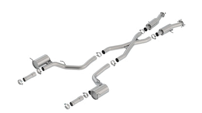 Borla Cat-Back Exhaust, Dual Split Rear Exit – 2018-2021 Jeep Grand Cherokee Trackhawk WK2 6.2L - image 1
